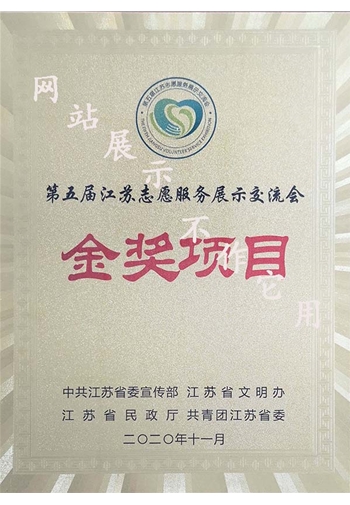 第五届江苏志愿服务展示交流会金奖项目